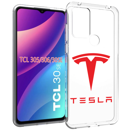 смартфон tcl 30se 4 64gb atlantic blue Чехол MyPads тесла-4 для TCL 30SE / TCL 305 / TCL 306 / TCL 30E задняя-панель-накладка-бампер