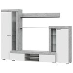 Гостиная SV-Мебель МГС-5 Цемент/Белый - изображение