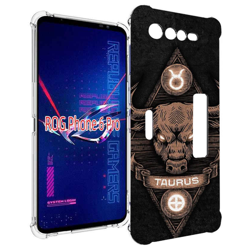 Чехол MyPads знак зодиака телец 2 для Asus ROG Phone 6 Pro задняя-панель-накладка-бампер чехол mypads знак зодиака весы 6 для asus rog phone 6 задняя панель накладка бампер