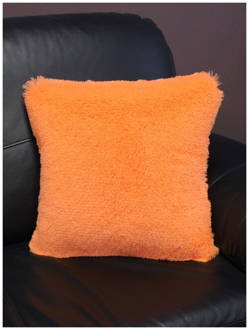 Подушка декоративная MATEX Plush, 43x43 см, оранжевый