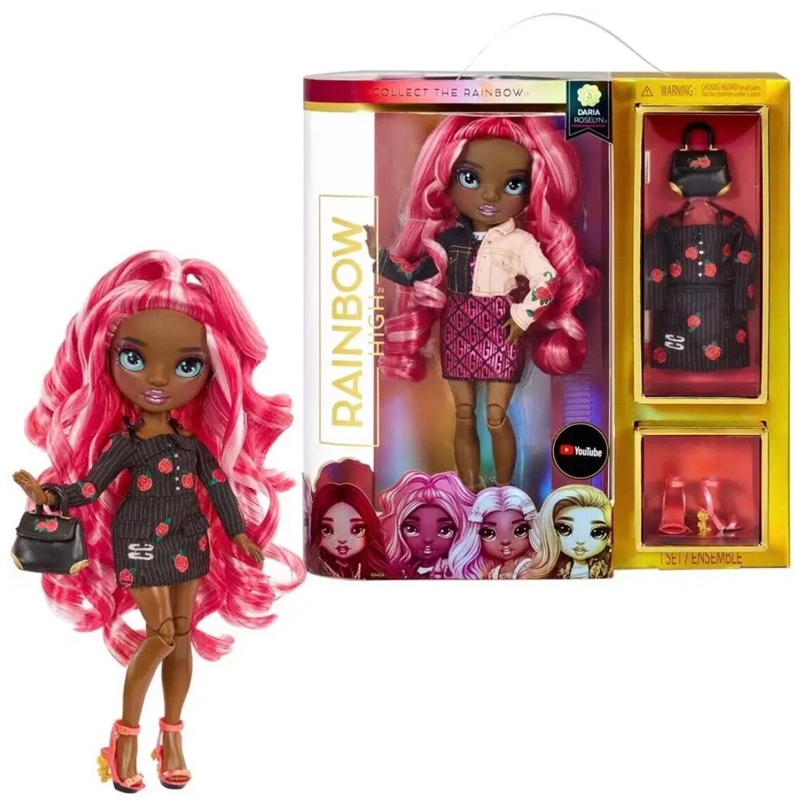 Rainbow_High MGA Entertainment Кукла Рейнбоу Хай Дарья Розелин (Rainbow High Series 3 Rose - Daria Roselyn Fashion Doll)