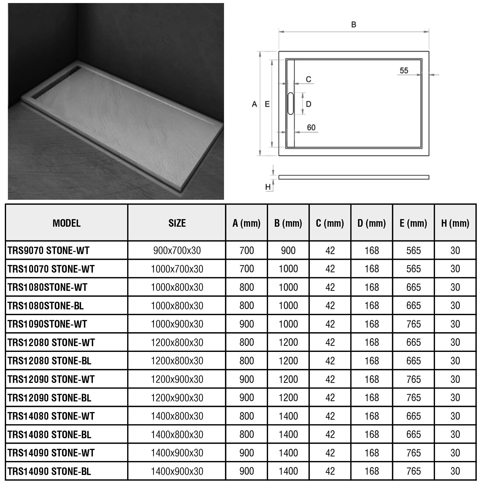 Душевой поддон WeltWasser WW TRS 10080 STONE-WT 100/80/3 10000004371 белый - фотография № 8