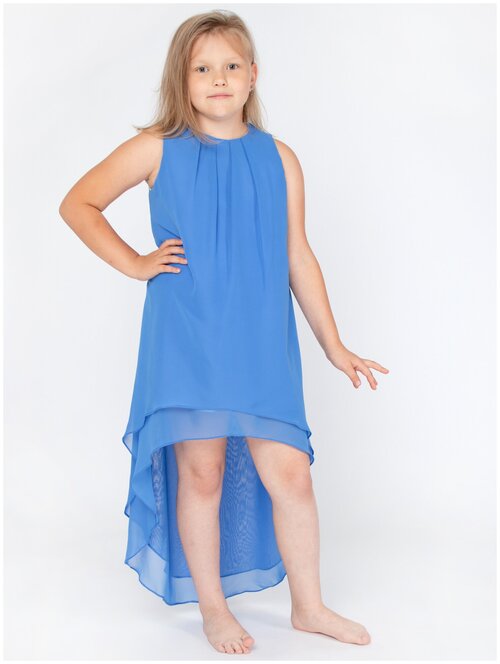 Платье Orini, нарядное, однотонное, размер 152, голубой