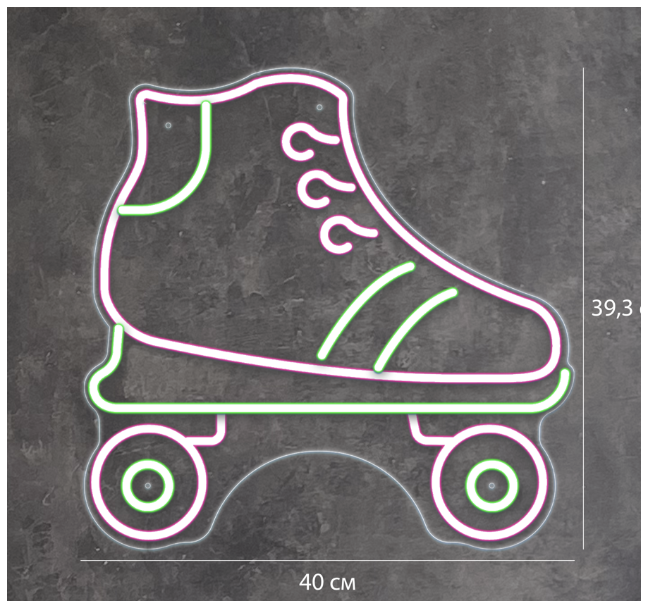 Светильник неоновый Ролики, 40х39.3 см - фотография № 1