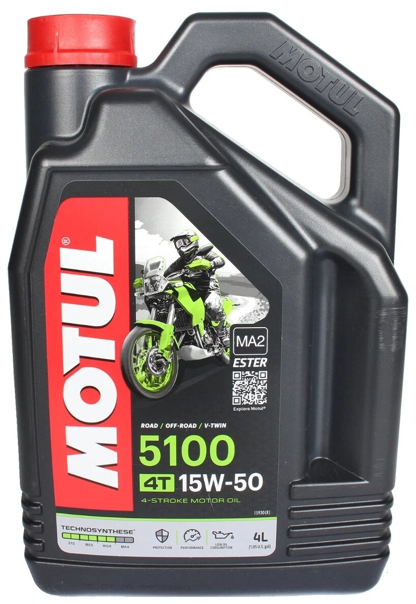 Моторное масло MOTUL 5100 4T 15W-50 1л. полусинтетическое [104080] - фото №1