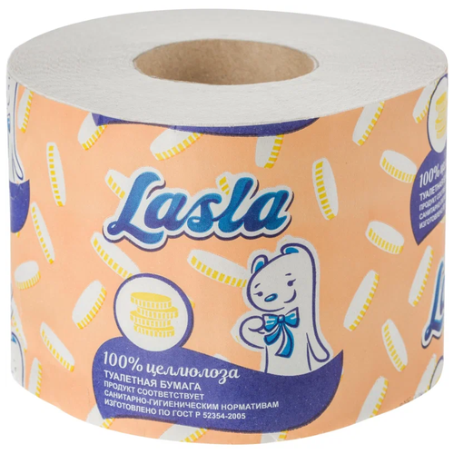 Бумага туалетная Lasla 100% целлюлоза, 54 м