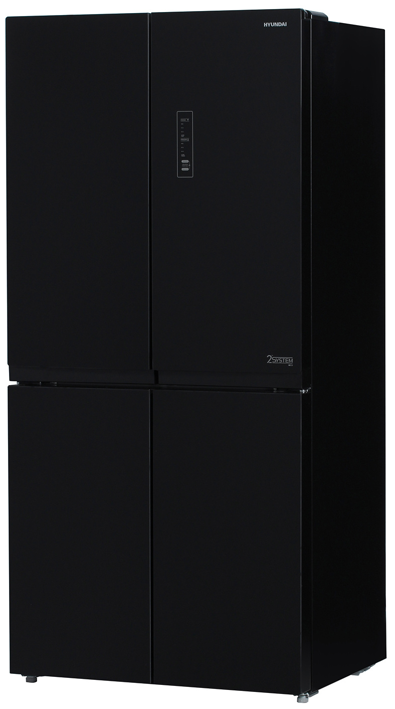 Холодильник Hyundai CM5005F, черное стекло - фотография № 1