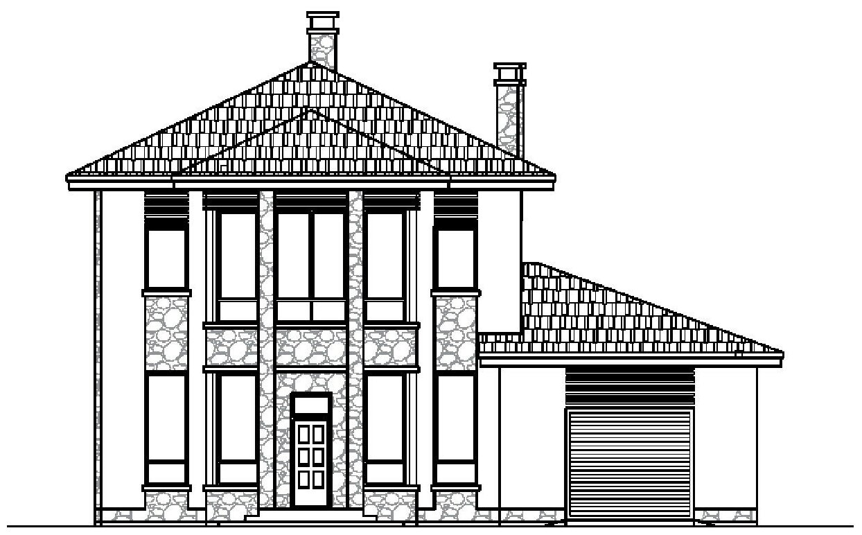 Проект дома Catalog-Plans-58-87ADK (292,09кв.м, 15,33x15,27м, кирпич 510) - фотография № 1