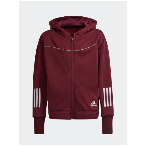 Худи дет. спорт. GV2027/adidas/(G XFG W FZ HD)/VICTORY CRIMSON/WHITE/размер 164