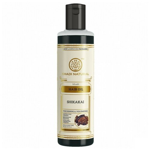 масло для роста контроль выпадения Кхади (Shikakai herbal hair oil, Khadi), 210 мл