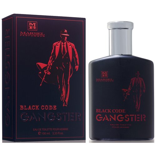 Туалетная вода мужская Marsel Gangster Black Code, 100мл туалетная вода мужская marsel gangster black code 100мл