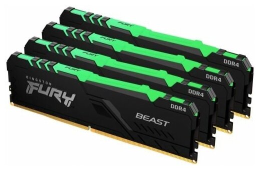 Модуль памяти DDR4 32GB (4*8GB) Kingston FURY KF426C16BBAK4/32 Beast RGB 2666MHz CL16 1.2V