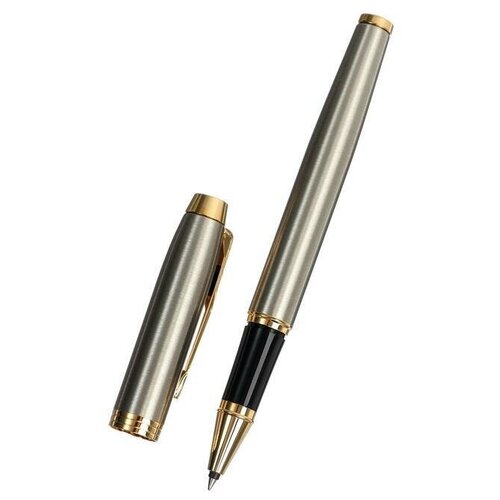 Parker Ручка роллер Parker IM Core Brushed Metal GT T321, серебряный корпус из латуни, матовый лак, чёрные чернила