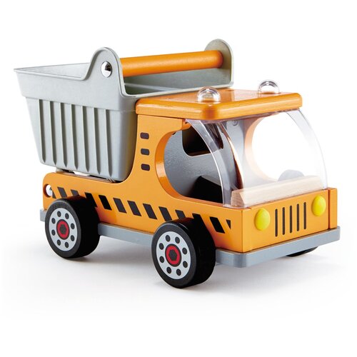 фото Деревянная игрушка машинка - грузовик "самосвал на стройке" hape