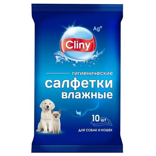 Экопром Cliny K101 Салфетки влажные гигиенические д/собак и кошек 10шт cliny cliny влажные салфетки антибактериальные с ионами серебра 10шт 40 г