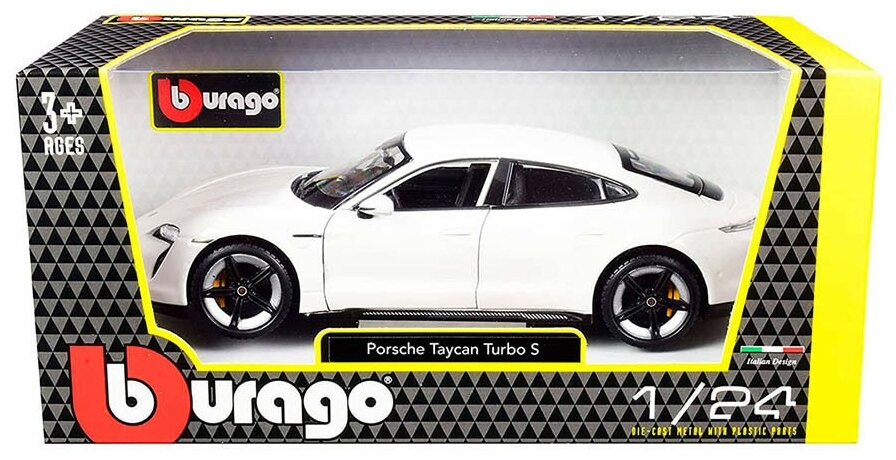 Машинка коллекционная металлическая Bburago Porsche Taycan Turbo S-New 1:24 18-21098