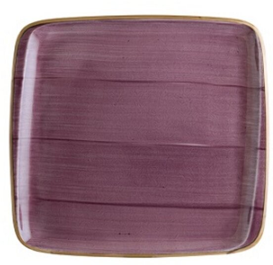 Набор квадратных тарелок Bonna Aura Black Berry, 4 штуки, 27*25 см