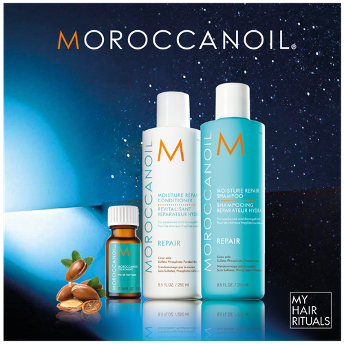 Moroccanoil Восстанавливающий шампунь Moisture Repair Shampoo, 250мл + кондиционер Moisture Repair conditioner