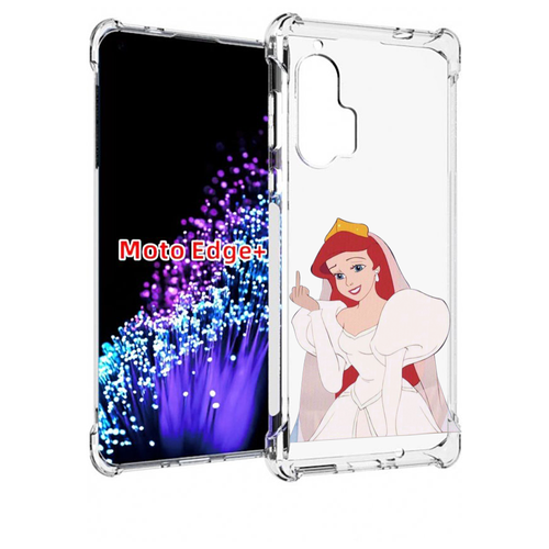 Чехол MyPads принцесса-Русалочка-Ариель женский для Motorola Edge+ Plus задняя-панель-накладка-бампер