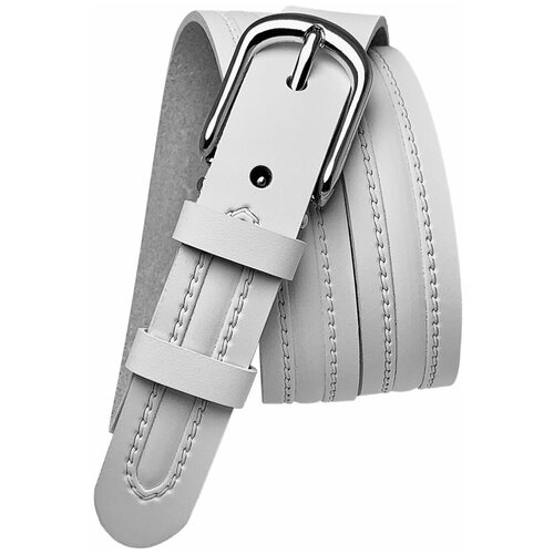 фото Ремень sergio manetti, размер 90-105, белый