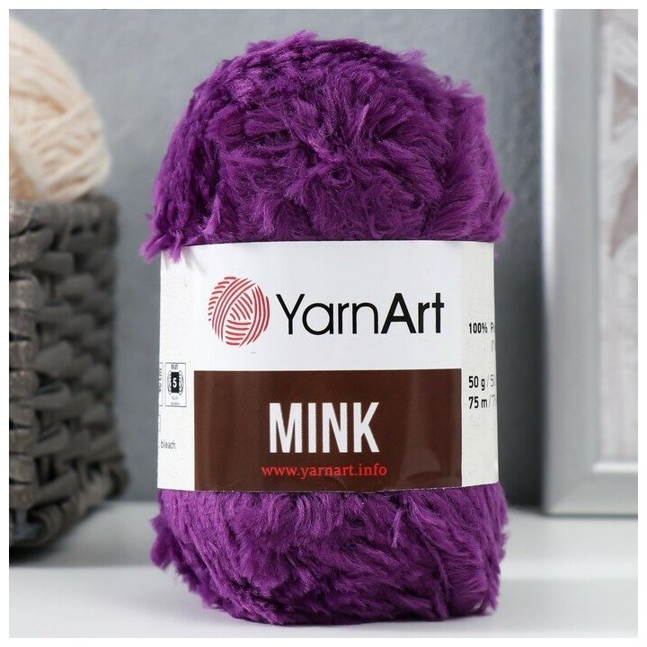 YarnArt Пряжа "Mink" 100% полиамид 75м/50гр (338 орхидея)