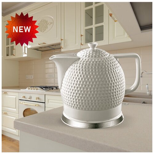 Электрический керамический чайник домашний чайник объем 15 лзащита от перегревадля домаофисабелый 398800₽