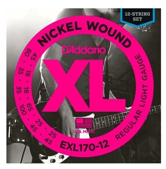 Струны D'ADDARIO EXL170-12