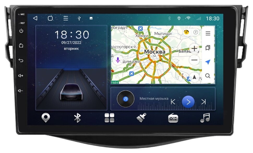 Магнитола CRS-300 Тойота Рав4 Toyota RAV4 2006-2012 - Android 11 - Процессор 8 ядерный - Carplay - IPS - DSP 36 полос - 4G(Sim)