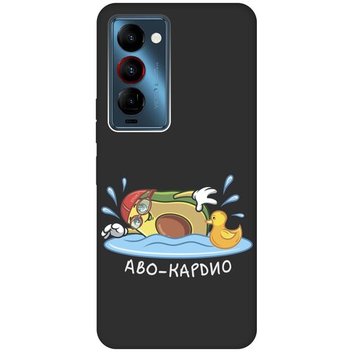 Матовый Soft Touch силиконовый чехол на Tecno Camon 18 Premier / Техно Камон 18 Премьер с 3D принтом Avo-Swimming черный матовый чехол avo cardio для tecno camon 18 premier техно камон 18 премьер с 3d эффектом черный