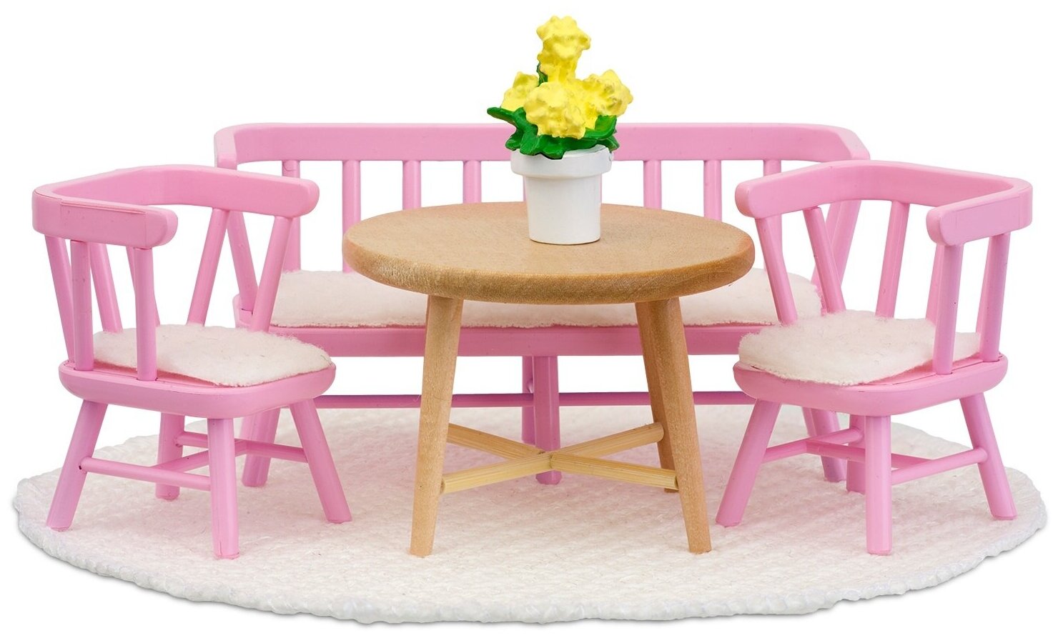Кукольная мебель LUNDBY Смоланд Обеденный уголок розовый - фото №3