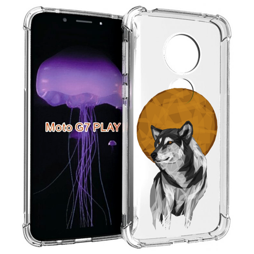 Чехол MyPads Лунный волк для Motorola Moto G7 Play задняя-панель-накладка-бампер