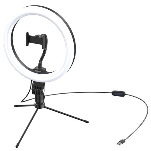 Кольцо-лампа для селфи BASEUS Live Stream Holder-table Stand 2A черный CRZB10-A01 306000₽