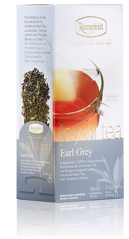 Чай черный Ronnefeldt Joy of Tea Earl Grey в пакетиках, 15 пак. - фотография № 4