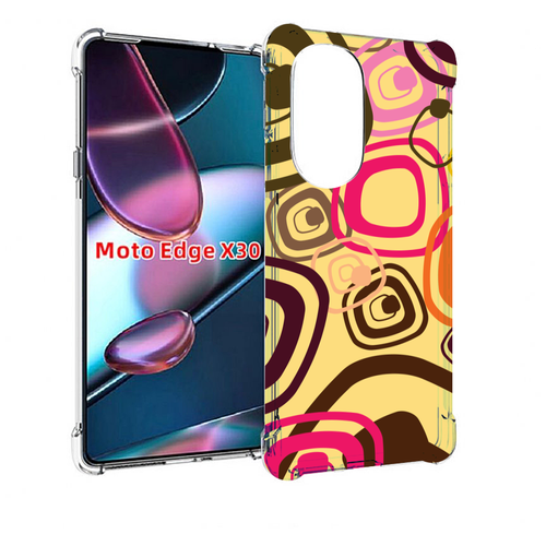 Чехол MyPads абстракция-на-желтом-фоне для Motorola Moto Edge X30 задняя-панель-накладка-бампер