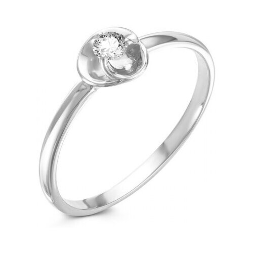 Серебряное помолвочное кольцо с муассанитом (р-р 17) ТТЛ-ПК-9-7-1