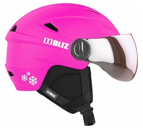 Горнолыжный шлем для детей, модель "bliz Jet Kids Visor M14 Pink" (48/52) .