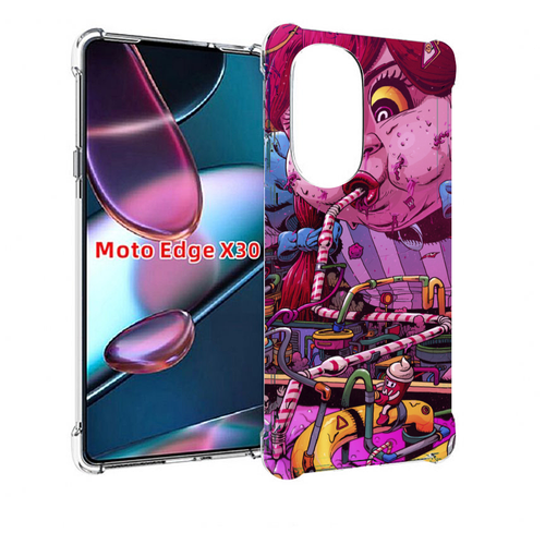 Чехол MyPads прикольная сладкая картинка для Motorola Moto Edge X30 задняя-панель-накладка-бампер чехол mypads динозаврик девочка для motorola moto edge x30 задняя панель накладка бампер