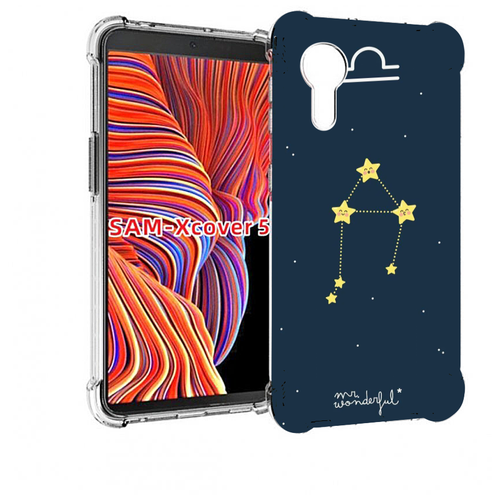 Чехол MyPads знак-зодиака-весы-1 для Samsung Galaxy Xcover 5 задняя-панель-накладка-бампер