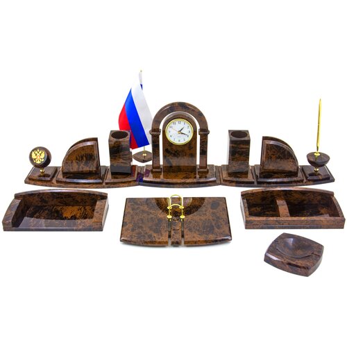 Набор настольный мануко 0028 14 элементов обсидиан коричневый 52450₽