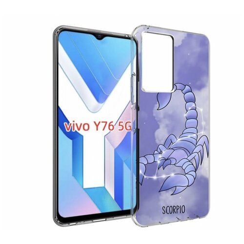 Чехол MyPads знак зодиака скорпион 2 для Vivo Y76 5G задняя-панель-накладка-бампер