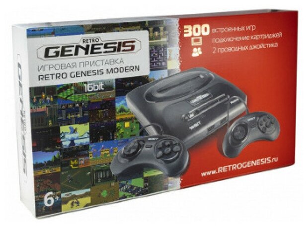 SEGA Retro Genesis Modern Wireless + 300 игр + 2 беспроводных джойстика 2.4ГГц (модель: ZD-02c, Серия: ZD-00)