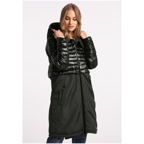 фото Frieda&freddies new york, полупальто женское, цвет: темно-оливковый, размер: 40 frieda & freddies