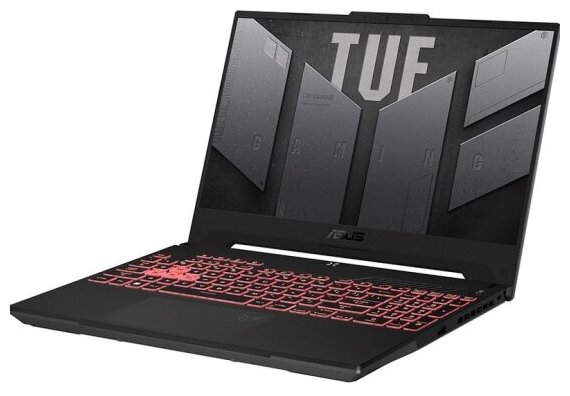 Ноутбук ASUS TUF Gaming A15 FA507RE-HN054 90NR08Y2-M003B0 Core AMD R7-6800HS8Gb512GB SSD156 FHD IPS 144Hz GeForce RTX3050Ti 4GbWiFiBTCamIllum RGB KBno OS20KgJaeger Gray