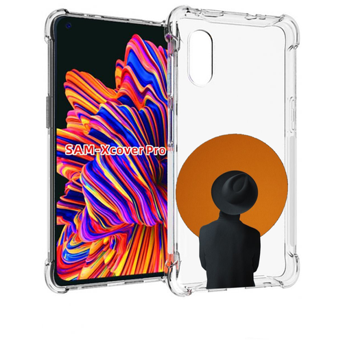 Чехол MyPads парень в шляпе в оранжевом кружке для Samsung Galaxy Xcover Pro 1 задняя-панель-накладка-бампер чехол mypads парень в шляпе в оранжевом кружке для google pixel 7 pro задняя панель накладка бампер