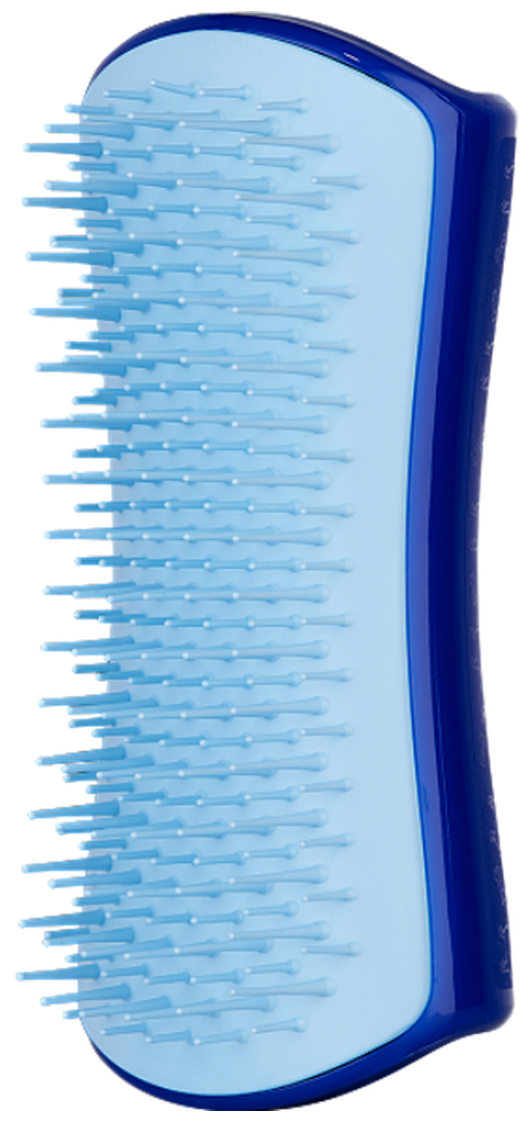 Массажная щетка PET TEEZER Small De-shedding & Dog Grooming Brush, синий/голубой - фотография № 6