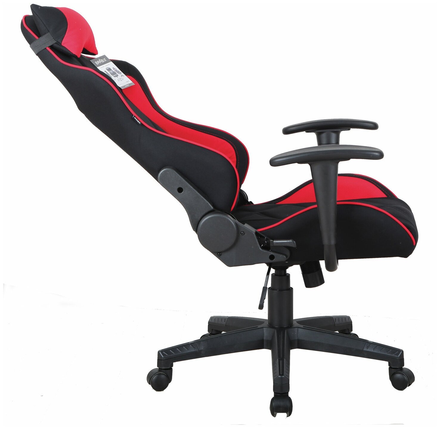 Кресло офисное BRABIX "GT Racer GM-101", подушка, ткань, черное/красное - фотография № 4