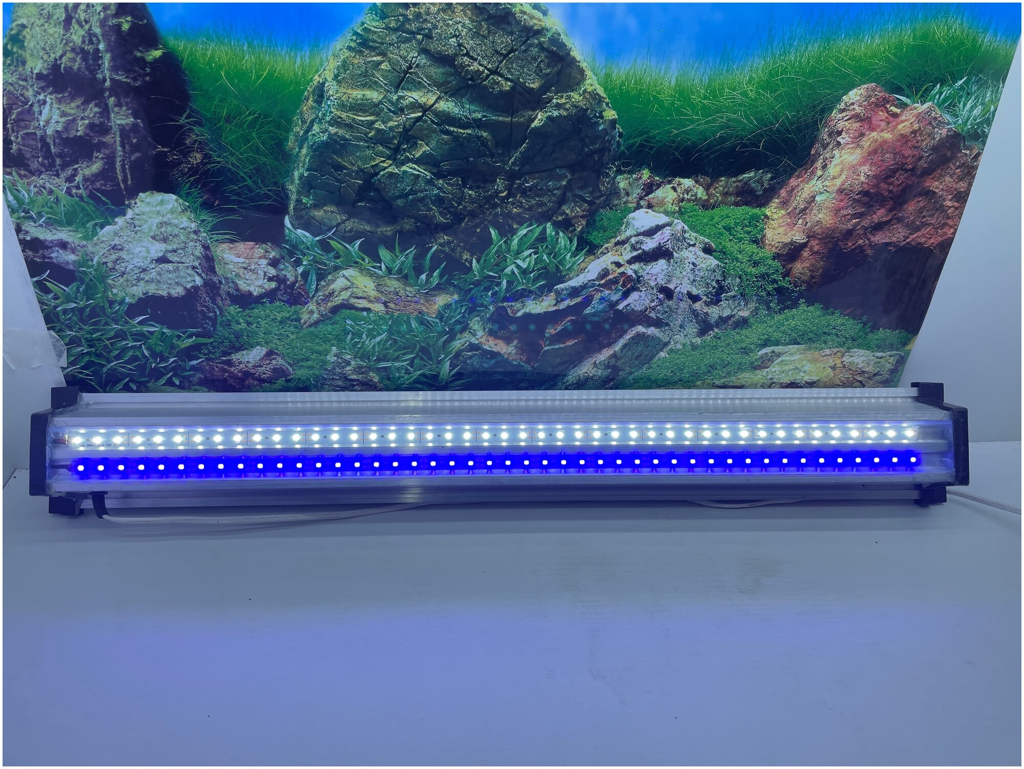 Светильник для аквариума ZelAqua LED белый+синий 800 мм