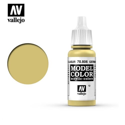 Краска Vallejo серии Model Color - German Yellow 70806, матовая (17 мл)