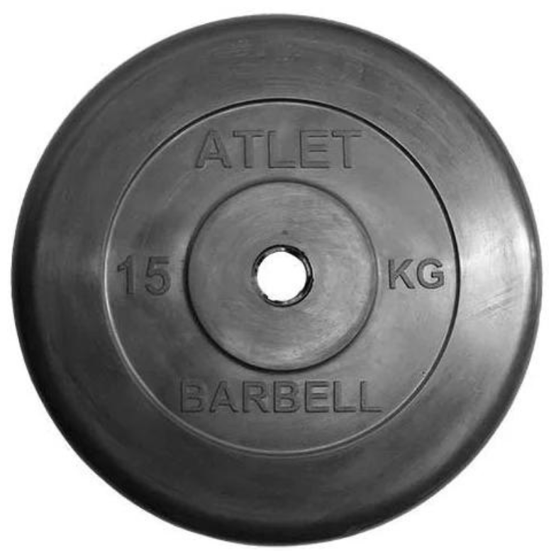 Диск MB Barbell MB-AtletB31 15 кг черный