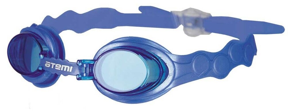 Очки для плавания Atemi, дет, силикон (синий), S401